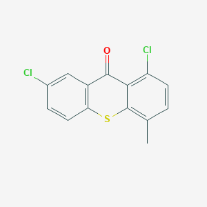 molecular formula C14H8Cl2OS B8617722 1,7-Dichloro-4-methyl-9H-thioxanthen-9-one CAS No. 60666-42-4