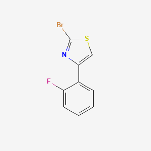 molecular formula C9H5BrFNS B8617733 2-Bromo-4-(2-fluorophenyl)-1,3-thiazole 