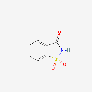 molecular formula C8H7NO3S B8617734 1,2-Benzisothiazol-3(2H)-one, 4-methyl-, 1,1-dioxide CAS No. 90321-99-6