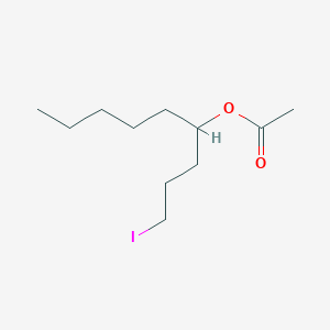 molecular formula C11H21IO2 B8617767 1-Iodo-4-acetoxynonane 