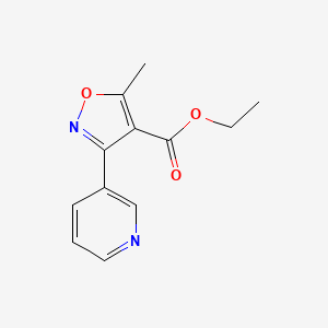molecular formula C12H12N2O3 B8617778 5-Methyl-3-pyridin-3-yl-isoxazole-4-carboxylic acid ethyl ester 