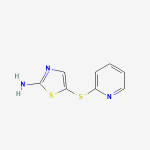 molecular formula C8H7N3S2 B8617785 5-(Pyridin-2-ylsulfanyl)-thiazol-2-ylamine 