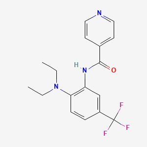 molecular formula C17H18F3N3O B8617793 N-[2-(diethylamino)-5-(trifluoromethyl)phenyl]pyridine-4-carboxamide 
