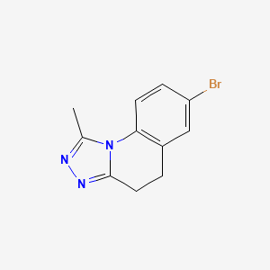 molecular formula C11H10BrN3 B8617886 7-Bromo-1-methyl-4,5-dihydro-[1,2,4]triazolo[4,3-a]quinoline CAS No. 1404367-23-2