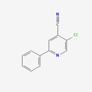 molecular formula C12H7ClN2 B8617900 5-Chloro-2-phenyl-isonicotinonitrile 