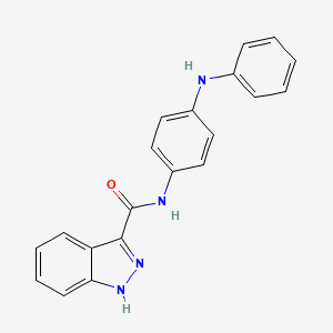 molecular formula C20H16N4O B8617917 N-(4-Phenylaminophenyl)-1H-indazole-3-carboxamide 