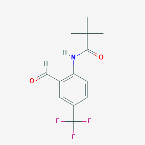 molecular formula C13H14F3NO2 B8617937 N-[2-Formyl-4-(trifluoromethyl)phenyl]-2,2-dimethylpropanamide CAS No. 106746-81-0