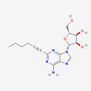 molecular formula C16H21N5O4 B8617954 2-(1-Hexynyl)adenosine 