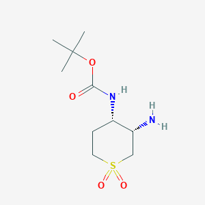 Tert-butyl (cis-3-amino-1,1-dioxidotetrahydro-2H-thiopyran-4-YL)carbamate