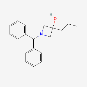 molecular formula C19H23NO B8618031 1-Benzhydryl-3-propylazetidin-3-ol 