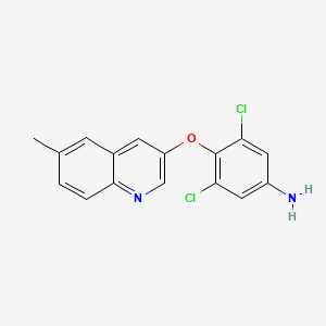 molecular formula C16H12Cl2N2O B8618072 3,5-Dichloro-4-(6-methyl-quinolin-3-yloxy)-phenylamine 