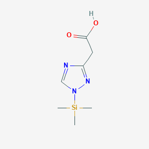 molecular formula C7H13N3O2Si B8618077 [1-(Trimethylsilyl)-1H-1,2,4-triazol-3-yl]acetic acid CAS No. 61014-20-8
