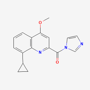 B8618168 (8-Cyclopropyl-4-methoxyquinolin-2-yl)(1H-imidazol-1-yl)methanone CAS No. 921760-57-8