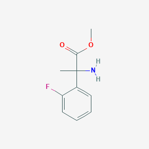 molecular formula C10H12FNO2 B8618256 Methyl 2-amino-2-(2-fluorophenyl)propanoate 