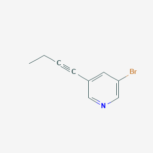 molecular formula C9H8BrN B8618262 3-Bromo-5-(but-1-YN-1-YL)pyridine 