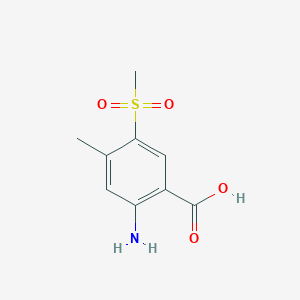 molecular formula C9H11NO4S B8618273 4-Methyl-5-methylsulfonylanthranilic acid 