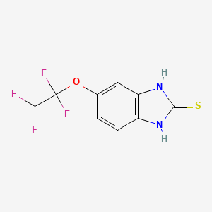 molecular formula C9H6F4N2OS B8618291 2H-Benzimidazole-2-thione, 1,3-dihydro-5-(1,1,2,2-tetrafluoroethoxy)- CAS No. 97963-60-5