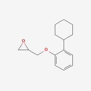 molecular formula C15H20O2 B8618295 2-[(2-Cyclohexylphenoxy)methyl]oxirane CAS No. 67006-90-0