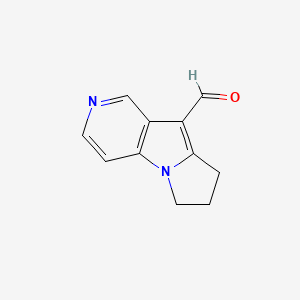 molecular formula C11H10N2O B8618309 2,3-Dihydro-1H-3a,6-diaza-cyclopenta[a]indene-8-carbaldehyde 