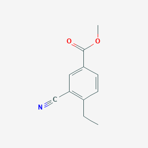molecular formula C11H11NO2 B8618313 Methyl 3-cyano-4-ethyl-benzoate 