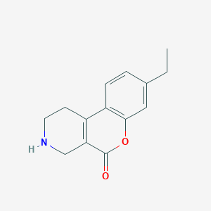 8-Ethyl-1,2,3,4-tetrahydro-5H-[1]benzopyrano[3,4-c]pyridin-5-one