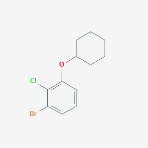 molecular formula C12H14BrClO B8618327 1-Bromo-2-chloro-3-(cyclohexyloxy)benzene 