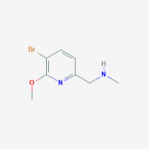 molecular formula C8H11BrN2O B8618339 (5-Bromo-6-methoxypyridin-2-yl)-N-methylmethanamine 
