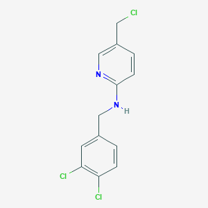 molecular formula C13H11Cl3N2 B8618344 5-(chloromethyl)-N-(3,4-dichlorobenzyl)pyridin-2-amine 