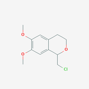 molecular formula C12H15ClO3 B8618349 1-chloromethyl-3,4-dihydro-6,7-dimethoxy-1H-2-benzopyran CAS No. 62978-86-3