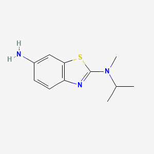 molecular formula C11H15N3S B8618358 N2-Isopropyl-N2-methyl-benzothiazole-2,6-diamine 