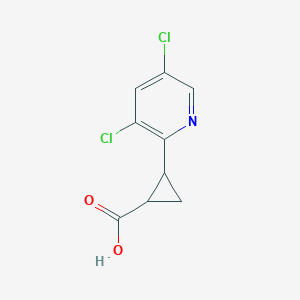 molecular formula C9H7Cl2NO2 B8618391 2-(3,5-Dichloropyridin-2-yl)cyclopropanecarboxylic acid 