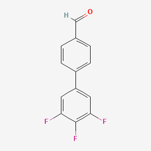 molecular formula C13H7F3O B8618418 4-(3,4,5-Trifluorophenyl)benzaldehyde 