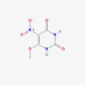 molecular formula C5H5N3O5 B8618427 2,4-Dihydroxy-6-methoxy-5-nitropyrimidine 