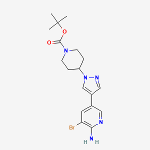 molecular formula C18H24BrN5O2 B8618468 tert-butyl 4-(4-(6-amino-5-bromopyridin-3-yl)-1H-pyrazol-1-yl)piperidine-1-carboxylate 