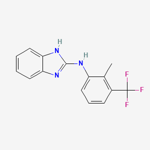 molecular formula C15H12F3N3 B8618482 N-[2-Methyl-3-(trifluoromethyl)phenyl]-1H-benzimidazol-2-amine CAS No. 917974-27-7