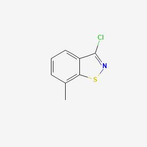 molecular formula C8H6ClNS B8618488 3-Chloro-7-methyl-1,2-benzothiazole 