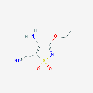 molecular formula C6H7N3O3S B8618604 3-Ethoxy-4-amino-5-cyanoisothiazole-1,1-dioxide 