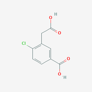 molecular formula C9H7ClO4 B8618605 3-(Carboxymethyl)-4-chlorobenzoic acid 