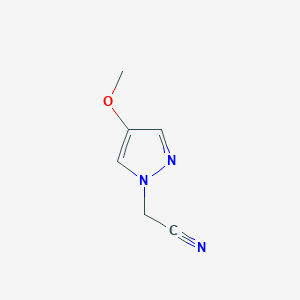 molecular formula C6H7N3O B8618646 2-(4-methoxy-1H-pyrazol-1-yl)acetonitrile 