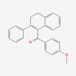 molecular formula C24H20O2 B8618664 (4-Methoxyphenyl)(2-phenyl-3,4-dihydronaphthalen-1-yl)methanone CAS No. 63619-92-1