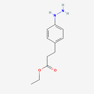 molecular formula C11H16N2O2 B8618668 3-(4-Hydrazinophenyl)propionic acid ethyl ester 