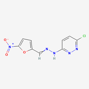 molecular formula C9H6ClN5O3 B8618690 1-(5-Nitro-furfurylidene)-2-(3-chloro-6-pyridazinyl) hydrazine 