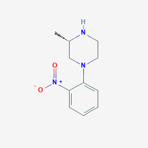 molecular formula C11H15N3O2 B8618713 (S)-(+)-3-methyl-1-(2-nitrophenyl)-piperazine 