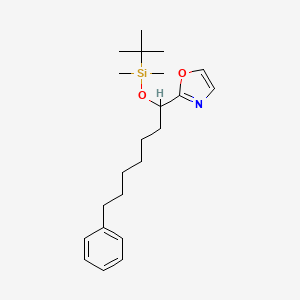 2-(1-{[tert-Butyl(dimethyl)silyl]oxy}-7-phenylheptyl)-1,3-oxazole