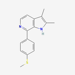 molecular formula C16H16N2S B8618796 2,3-dimethyl-7-(4-methylsulfanylphenyl)-1H-pyrrolo[2,3-c]pyridine CAS No. 918336-54-6