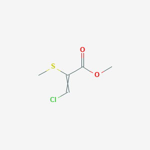 molecular formula C5H7ClO2S B8618803 Methyl 3-chloro-2-(methylsulfanyl)prop-2-enoate CAS No. 5247-34-7