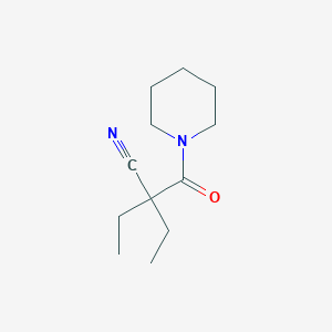 molecular formula C12H20N2O B8618809 2-Ethyl-2-(1-piperidinylcarbonyl)butanenitrile 
