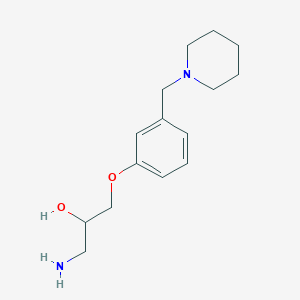 molecular formula C15H24N2O2 B8618823 1-Amino-3-{3-[(piperidin-1-yl)methyl]phenoxy}propan-2-ol CAS No. 86506-72-1