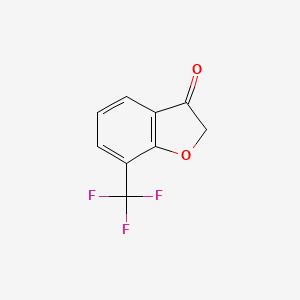 molecular formula C9H5F3O2 B8618827 3(2H)-Benzofuranone, 7-(trifluoromethyl)- 
