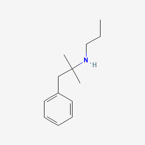 molecular formula C13H21N B8618844 Phenethylamine, alpha,alpha-dimethyl-N-propyl- CAS No. 5531-44-2